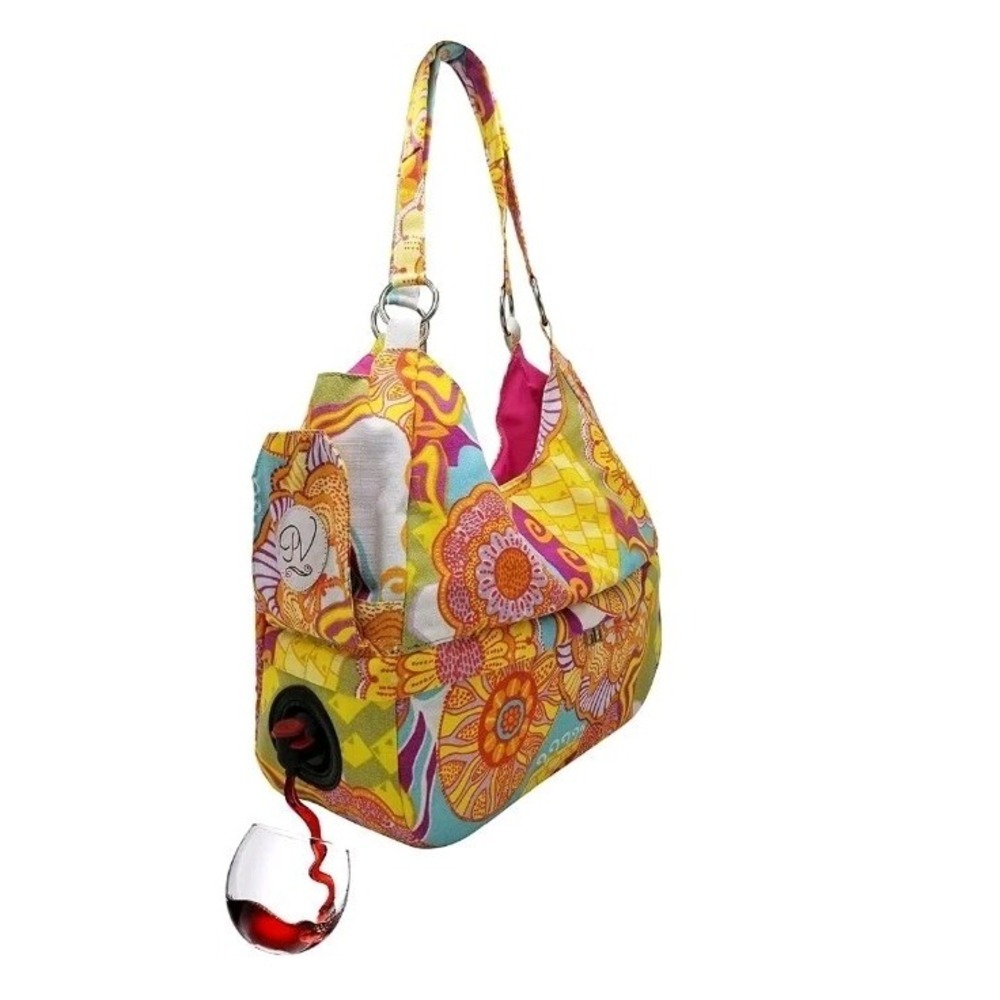 Swankey Beverage Tote Wine Tote w/Dispenser Bag Cooler Pack Party Festival Beach